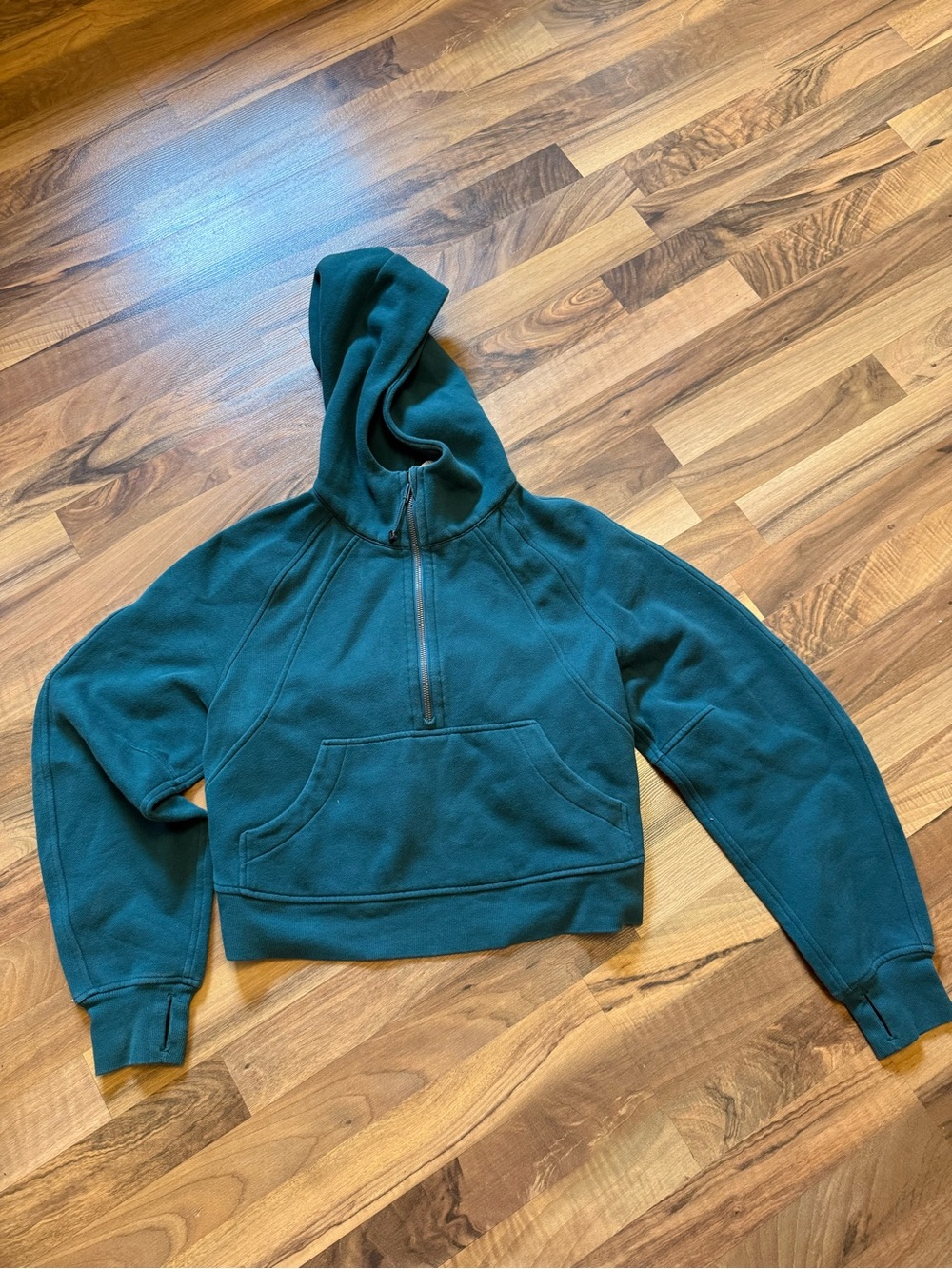 lululemon Scuba Oversized Half Zip Hoodie XS/S Dark Teal Green